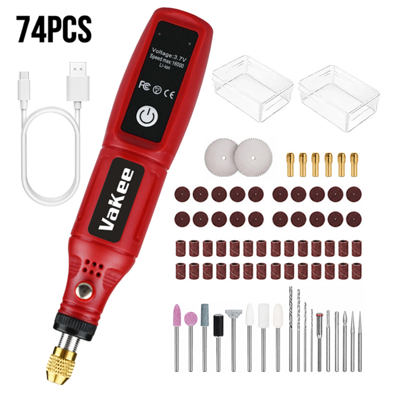 Power Tools Jobs - Vakee Cordless Rotary Tool 15CM Mini