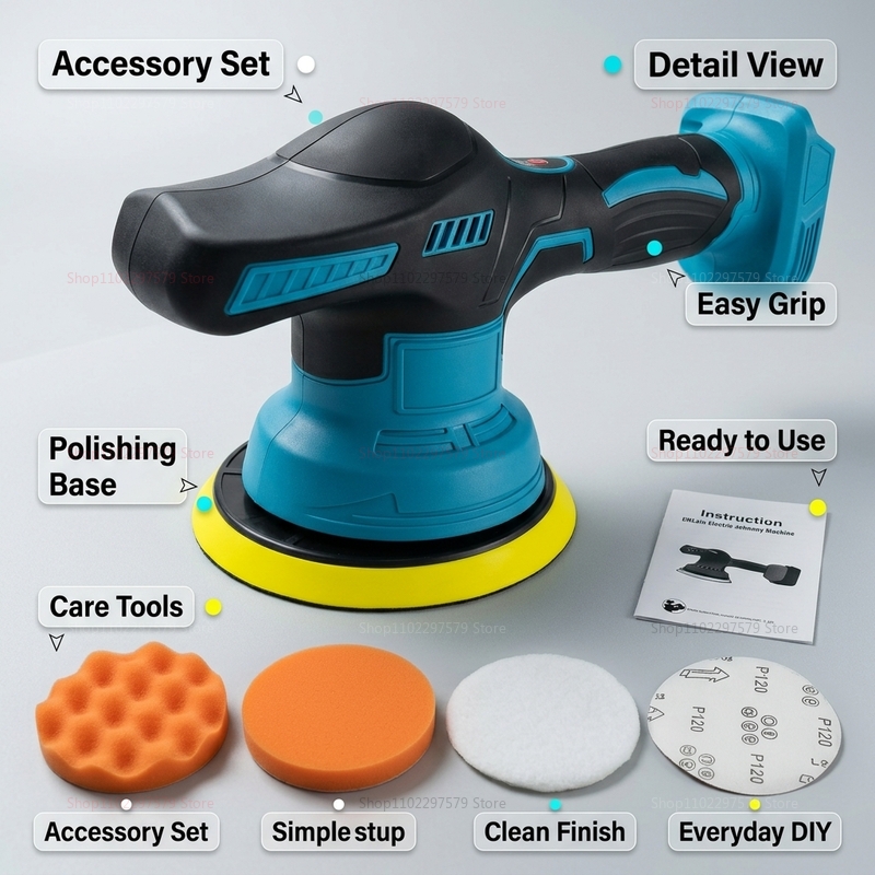 Cordless 18V Car Polisher Elec - Power Tools Sander review and price