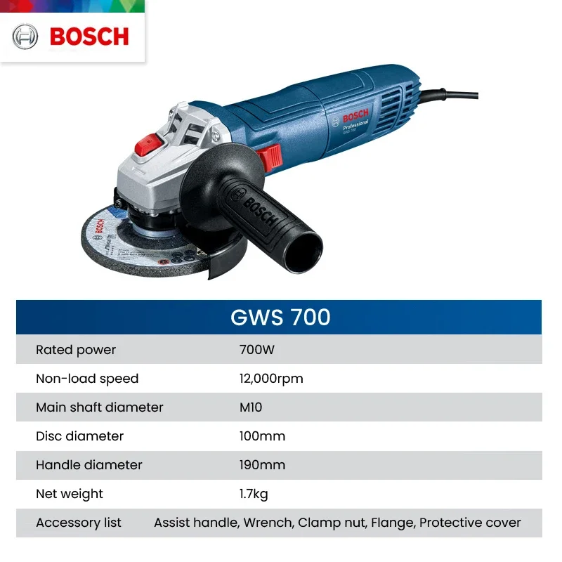 Bosch GWS 700 Angle Grinder Wi - Power Tools Equipment review and price